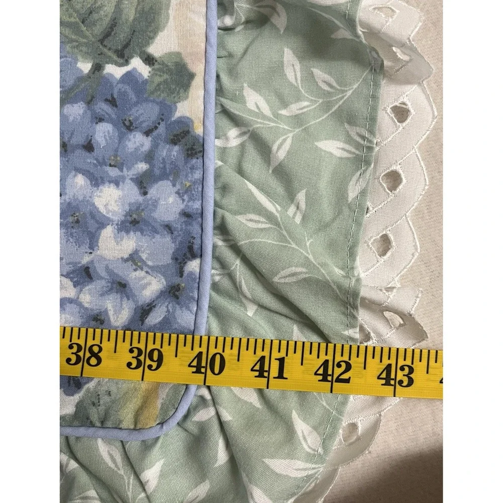 Glynda Turley's Flower‎ Garden 3 Pillow Shams King Eyelet Ruffle Cottage Shabby